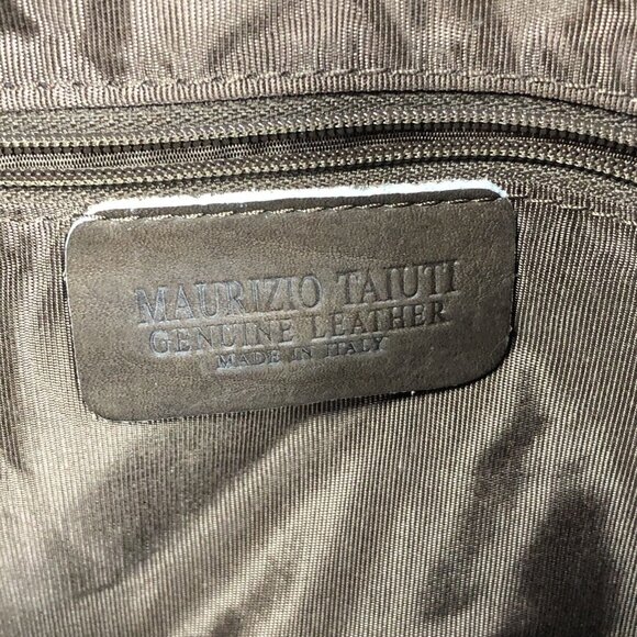 Maurizio Taiuti Genuine Leather Hand Bag Brown Cowhide Hair Cross Body Italian - Picture 7 of 11